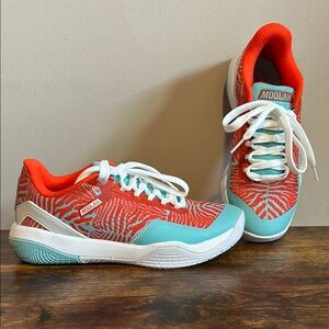 Moolah Women's Athletic Shoes - Teal and Orange